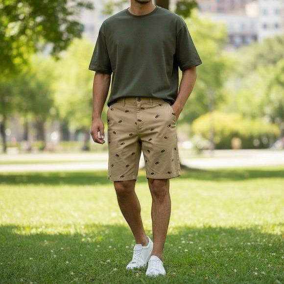 Raw Yarn Industries Other - 🐻 Men's Raw Yarn Industries Embroidered Chino Bear Shorts 🐻
